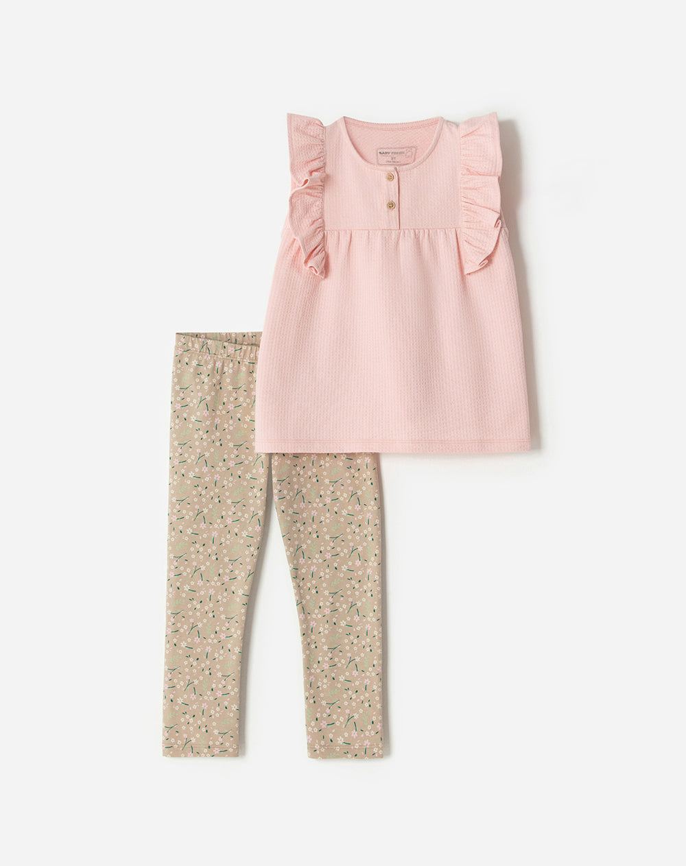 Conjunto pantalon largo rosado estampado