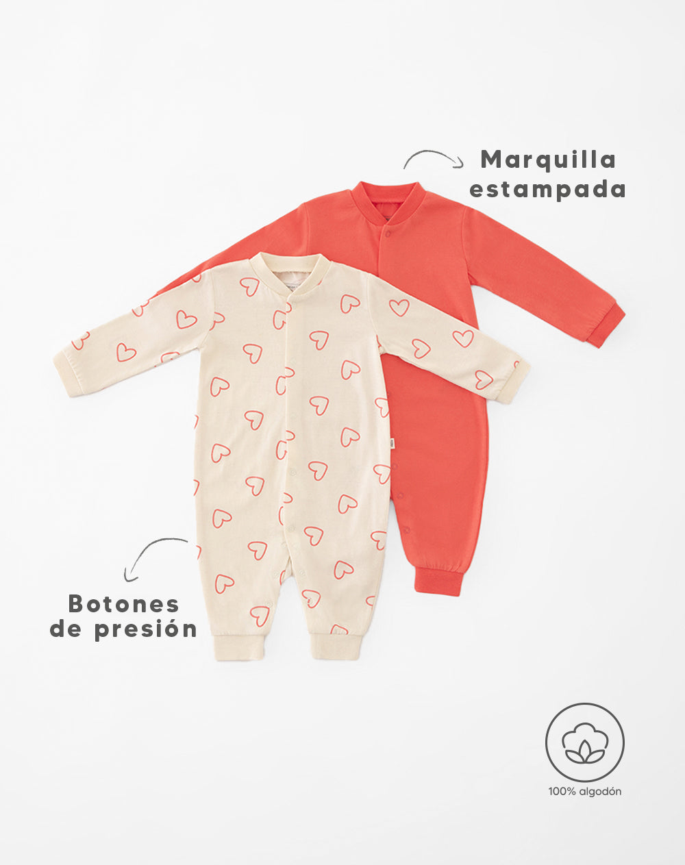 2 pijamas regular fit manga larga surtida