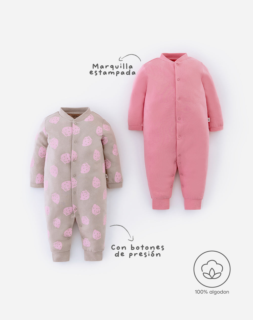 2 pijamas regular fit manga larga surtida