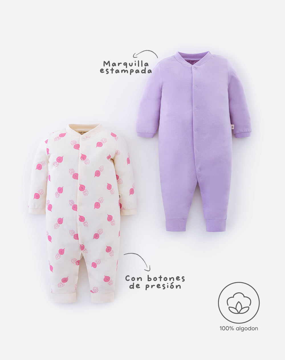 2 pijamas regular fit manga larga surtida