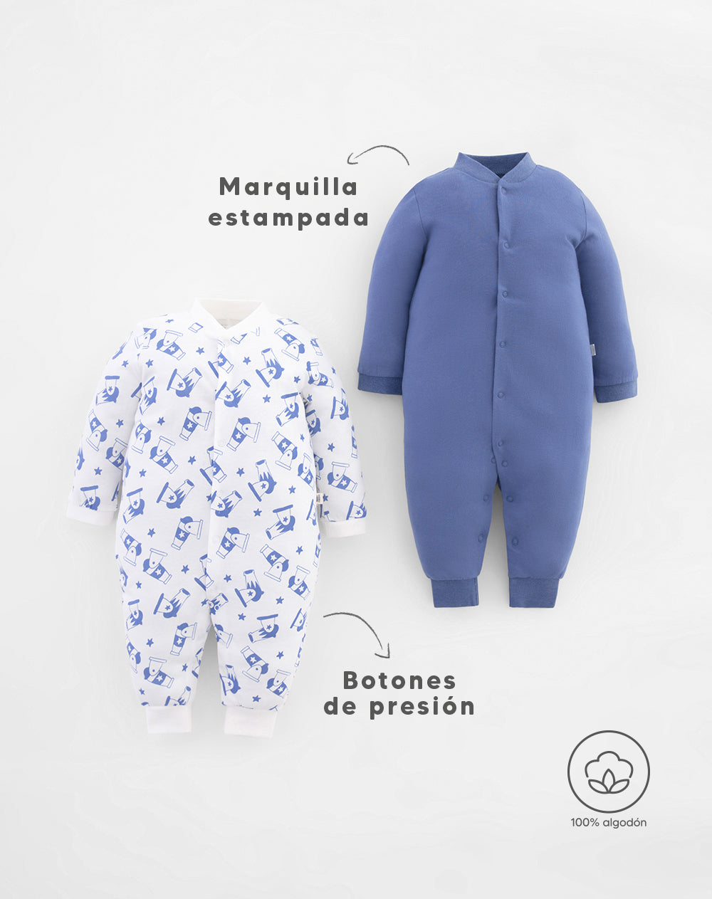 2 pijamas regular fit manga larga surtida