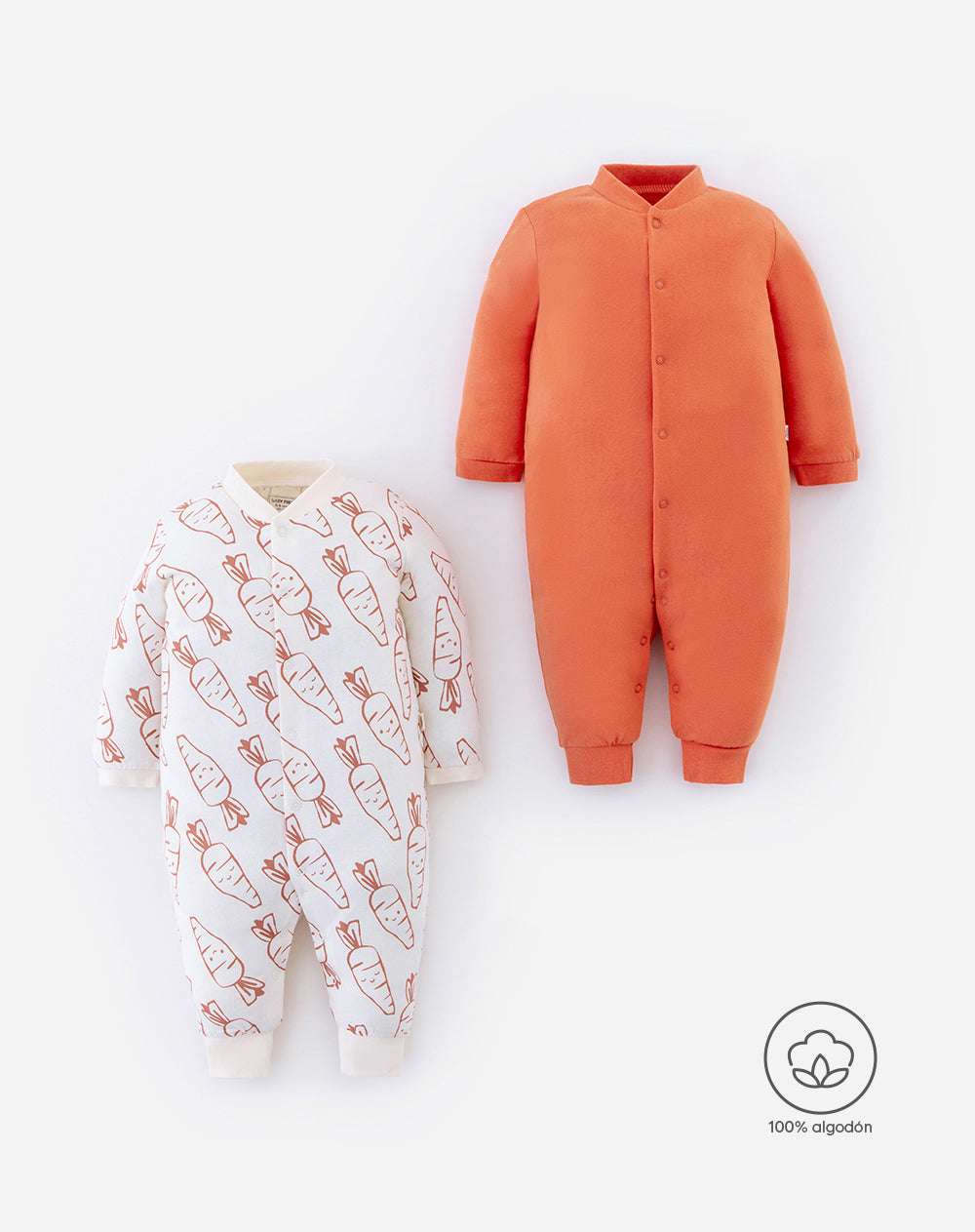 Pijama bebé niño x2 algodón con botones a presión surtida