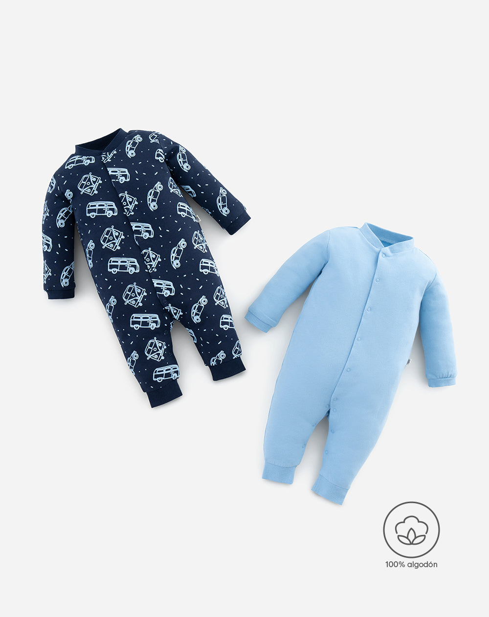 2 pijamas regular fit manga larga surtida