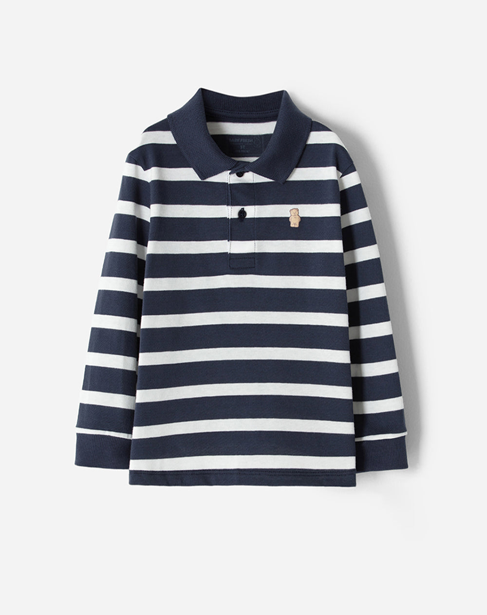 Polo regular fit azul con rayas