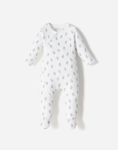 Pijama botón a presión estampada bebé unisex