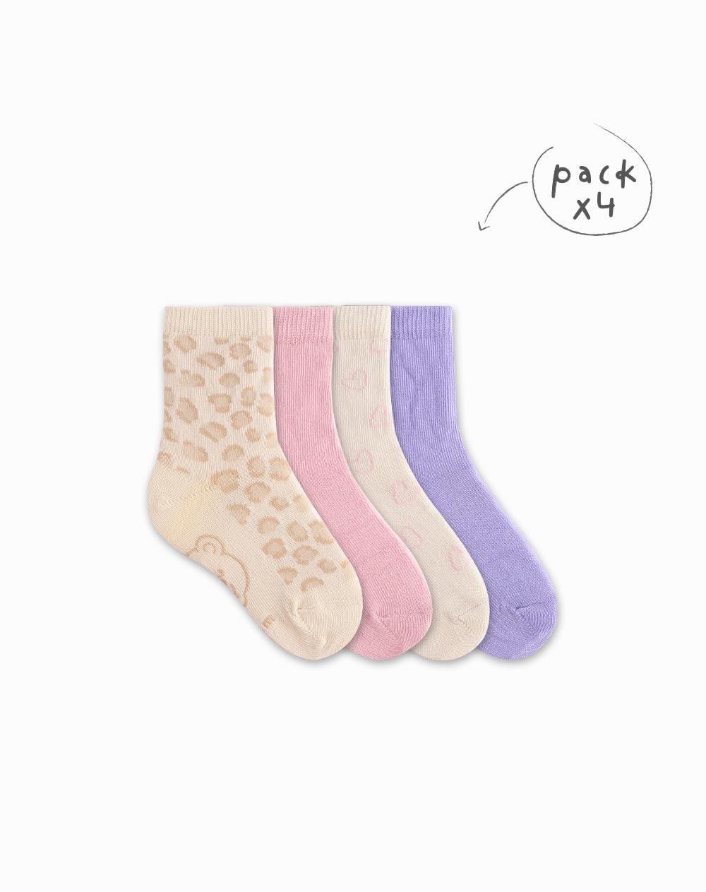 4 pares de medias largas surtido