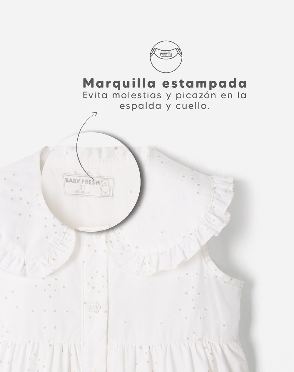 Vestido medio blanco