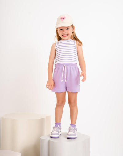 Enterizo regular fit lila rayas