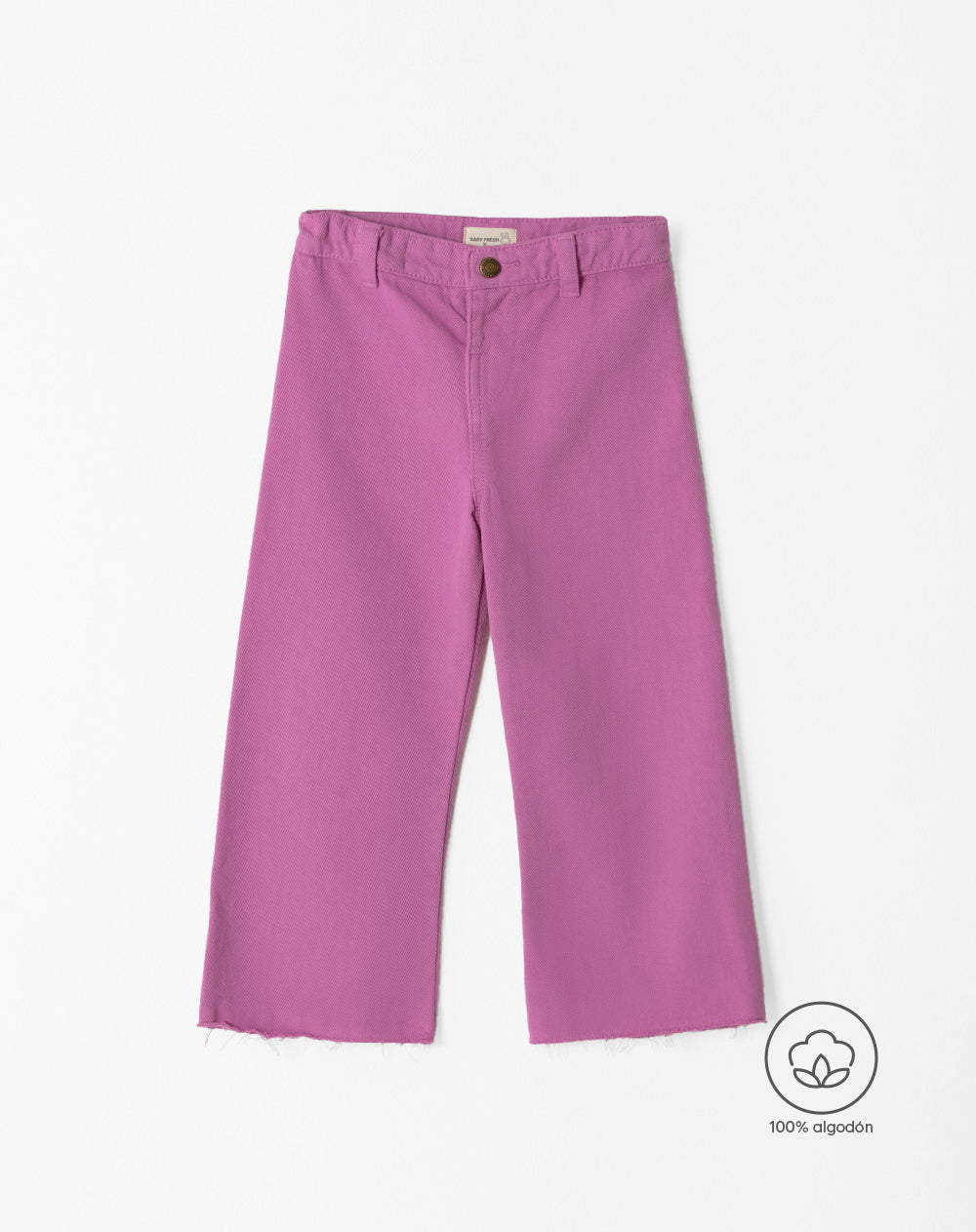 Pantalón regular fit tiro alto morado