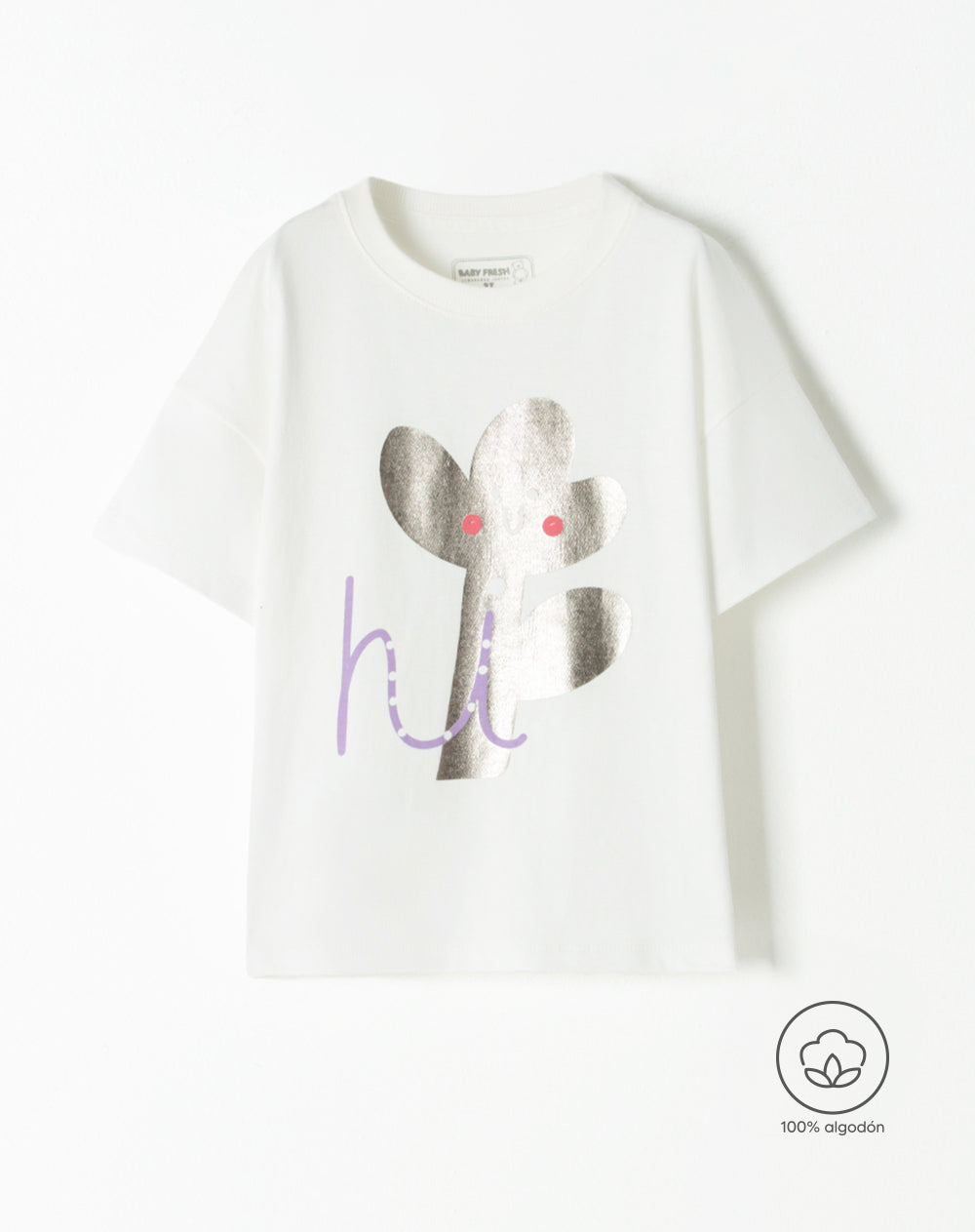 Camiseta regular fit manga corta blanca