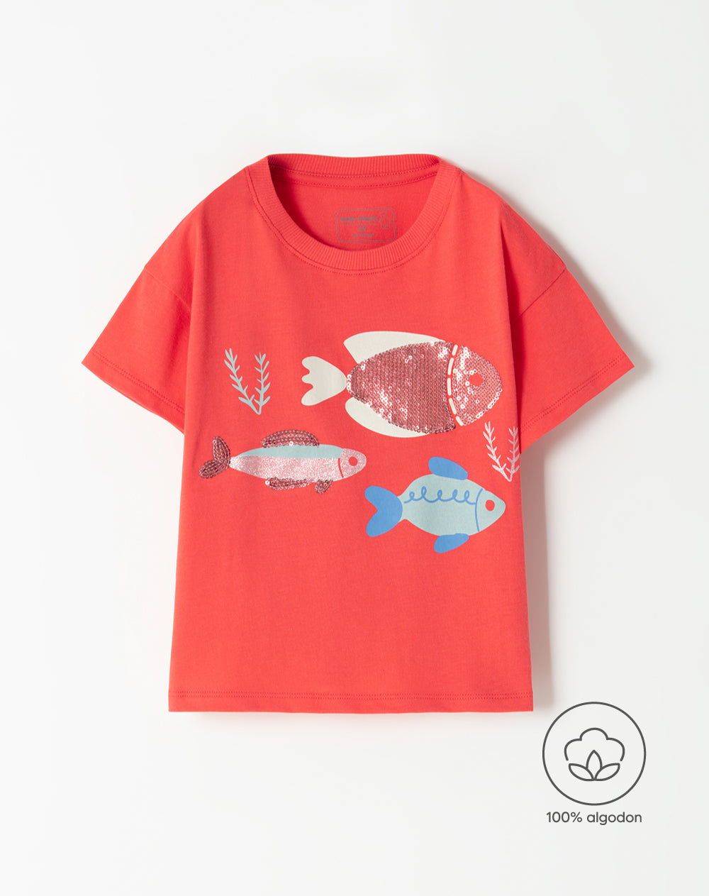 Camiseta regular fit manga corta roja