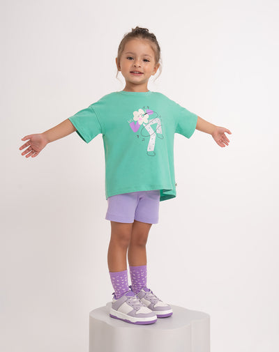 Camiseta regular fit manga corta verde