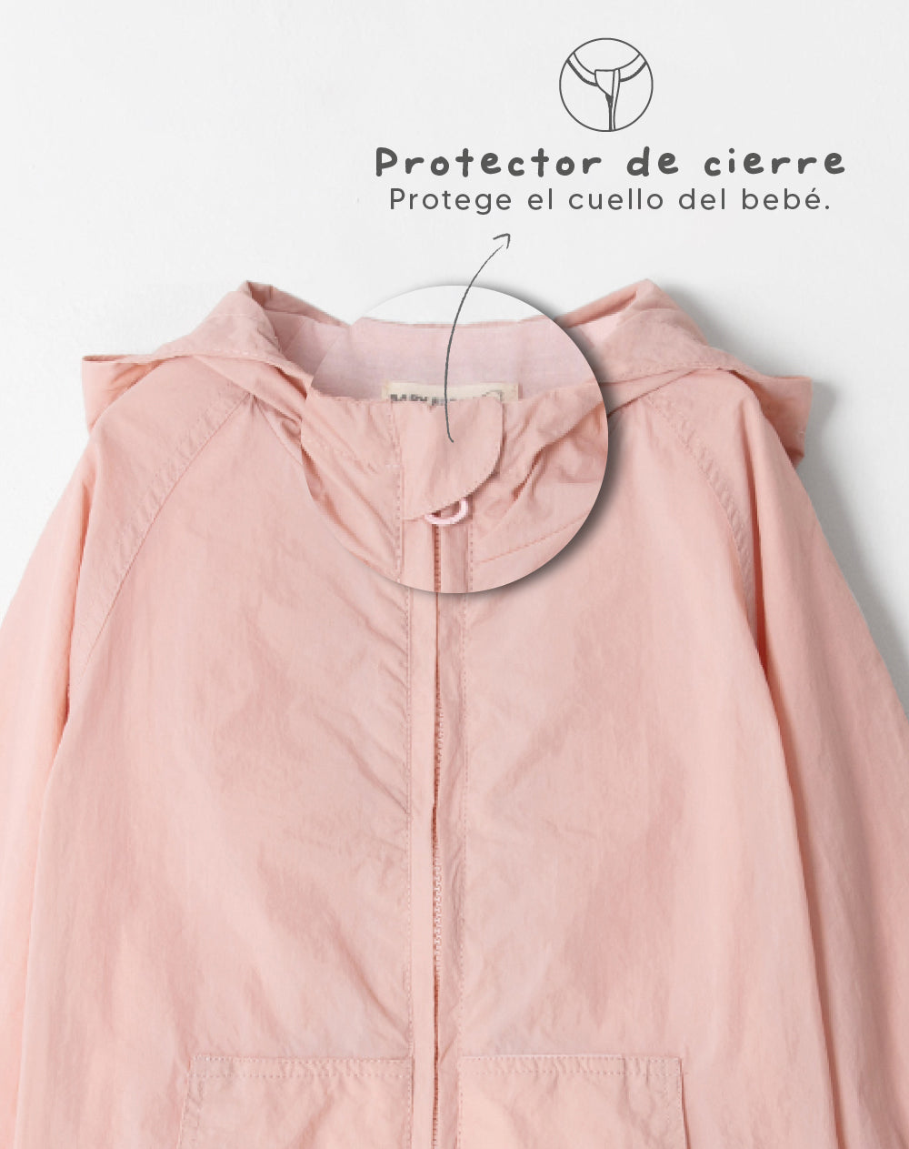 Chaqueta regular fit con capucha rosa