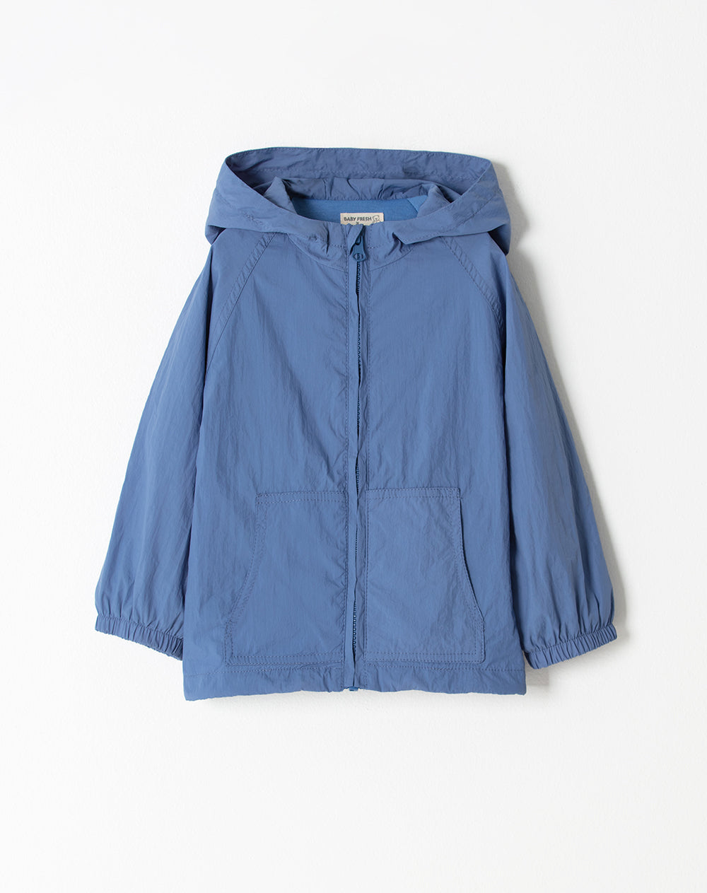 Chaqueta regular fit con capucha azul