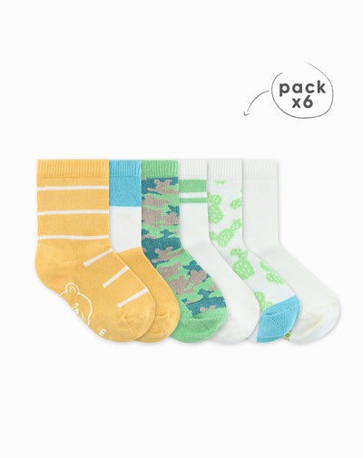 Medias niño largas pack x6 surtido