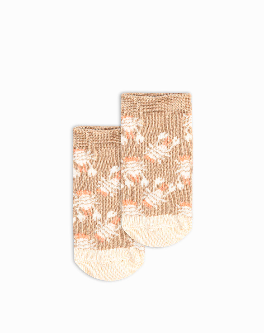 Medias largas beige estampado