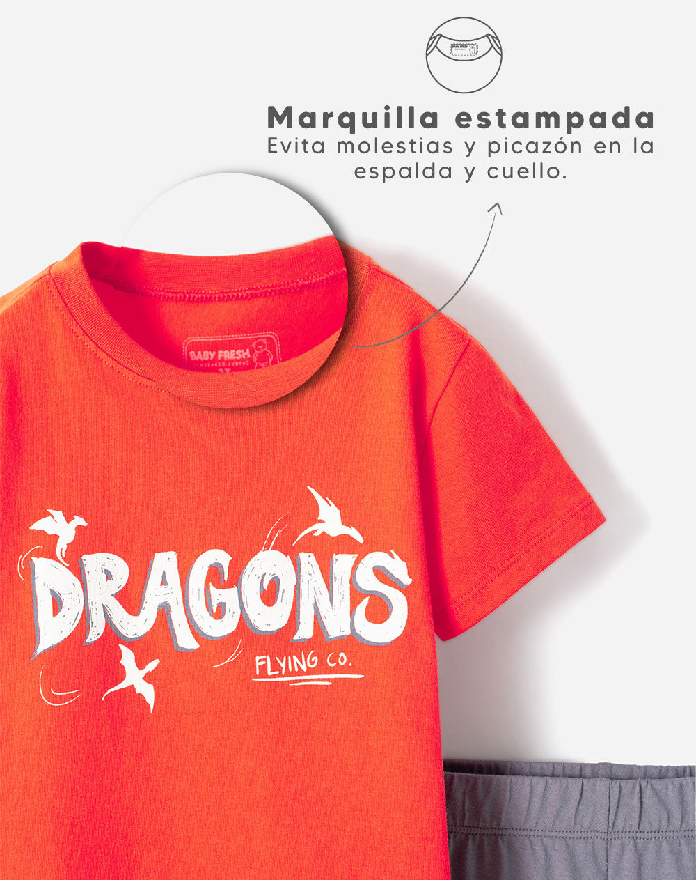Pijama camiseta + short algodón niño