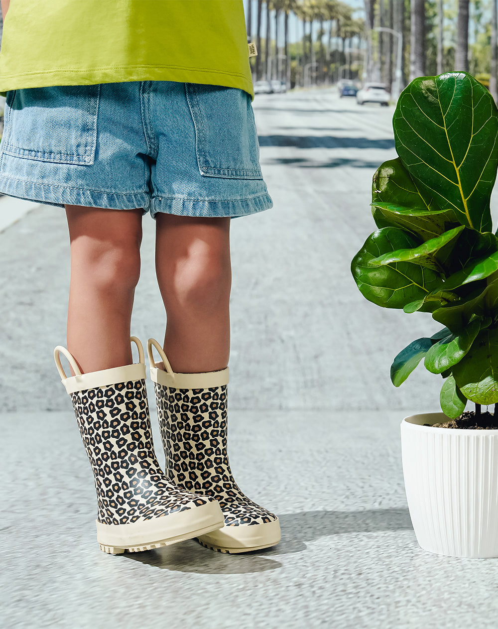 Botas caña baja beige estampado