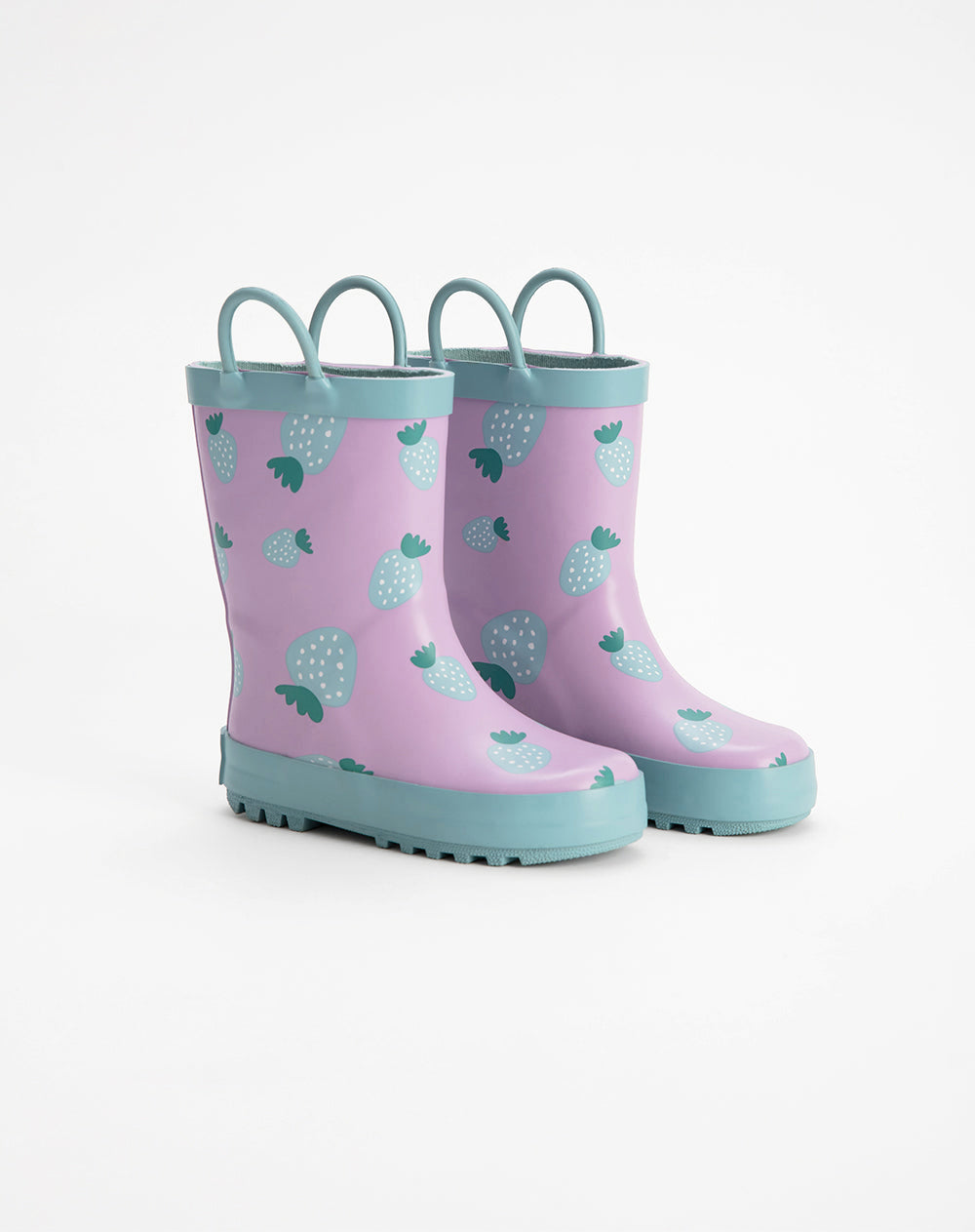 Botas caña baja lila estampado