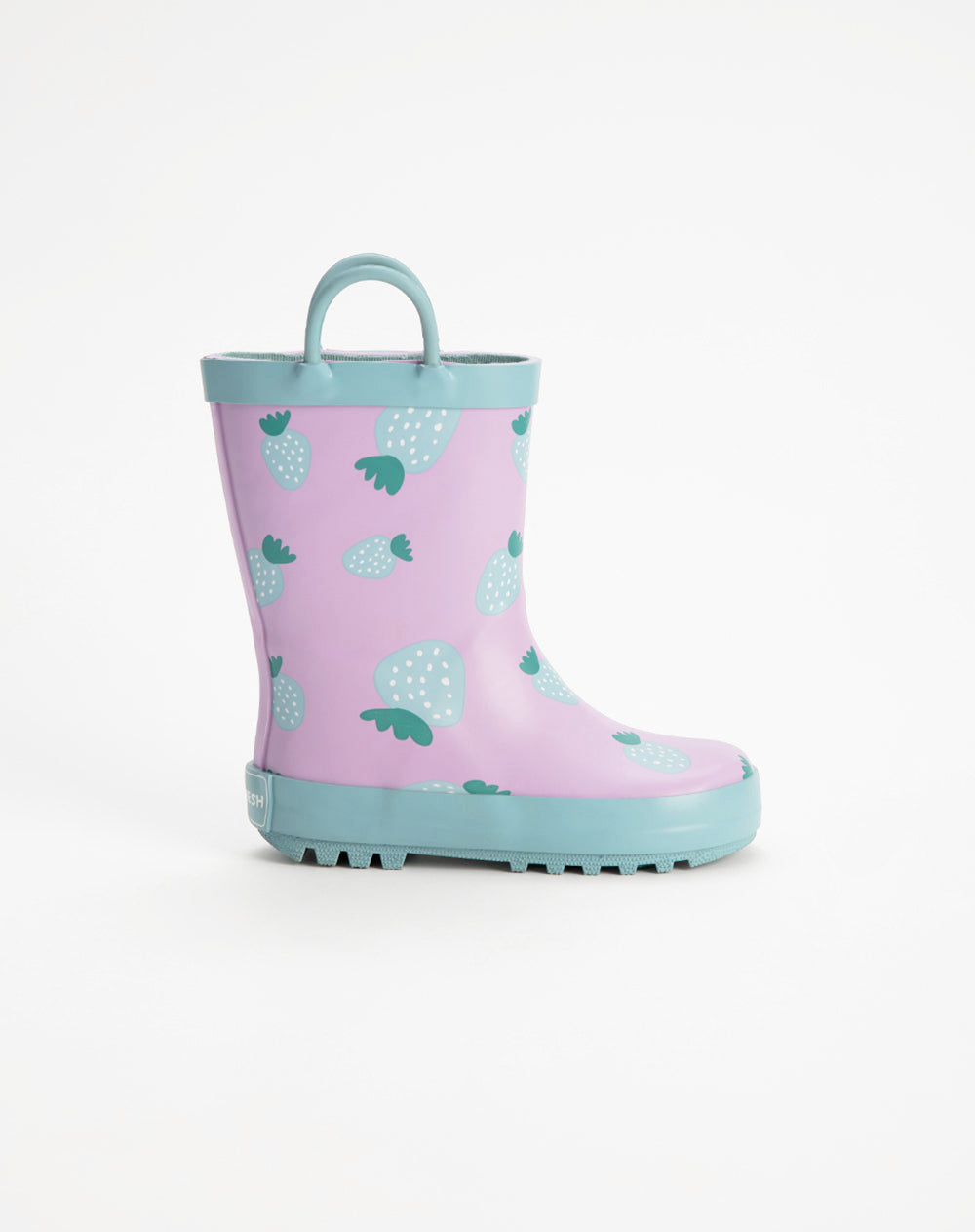Botas caña baja lila estampado