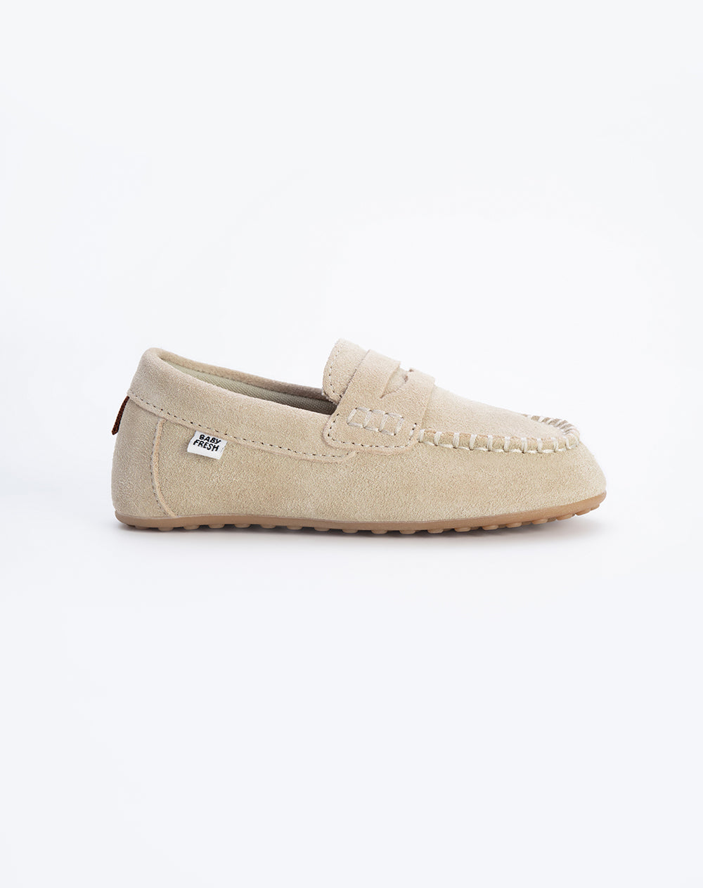 Mocasines gamuza beige niño