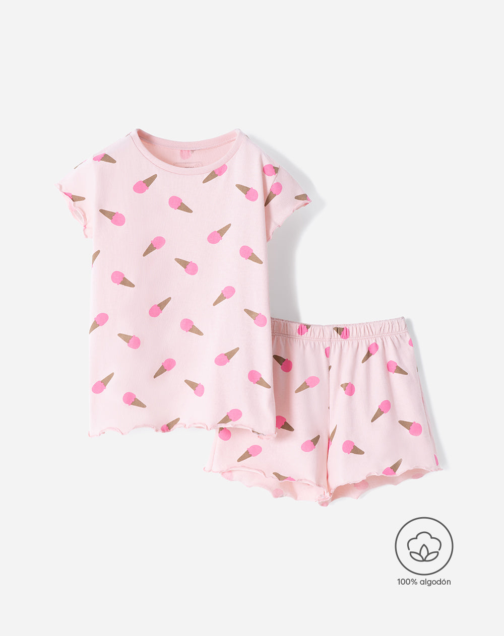 Pijama camiseta + short niña