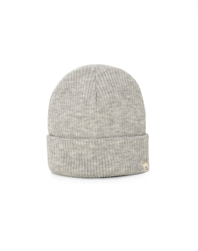 Gorro beanie tejido gris unisex