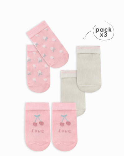 3 pares de medias largas surtido