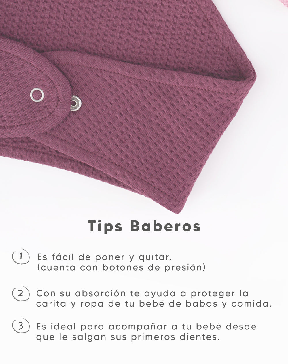 Babero x2unds surtido bebé niña