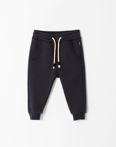 Jogger regular fit tiro medio azul