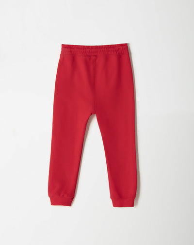 Jogger regular fit tiro medio rojo