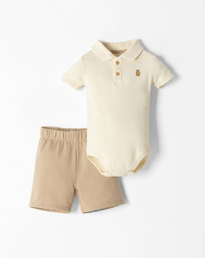 Conjunto bebé niño body + short