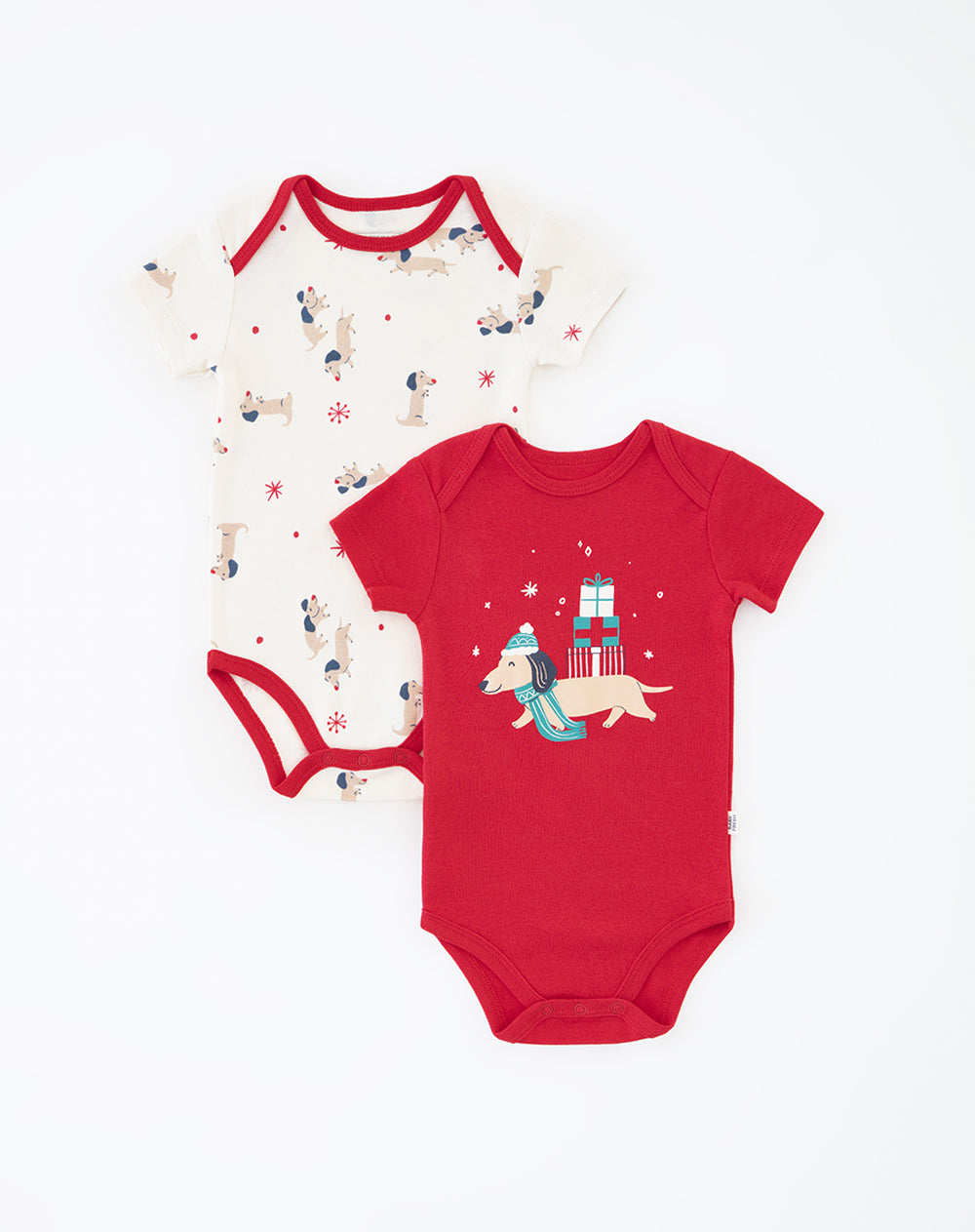 2 bodys cuello redondo de navidad