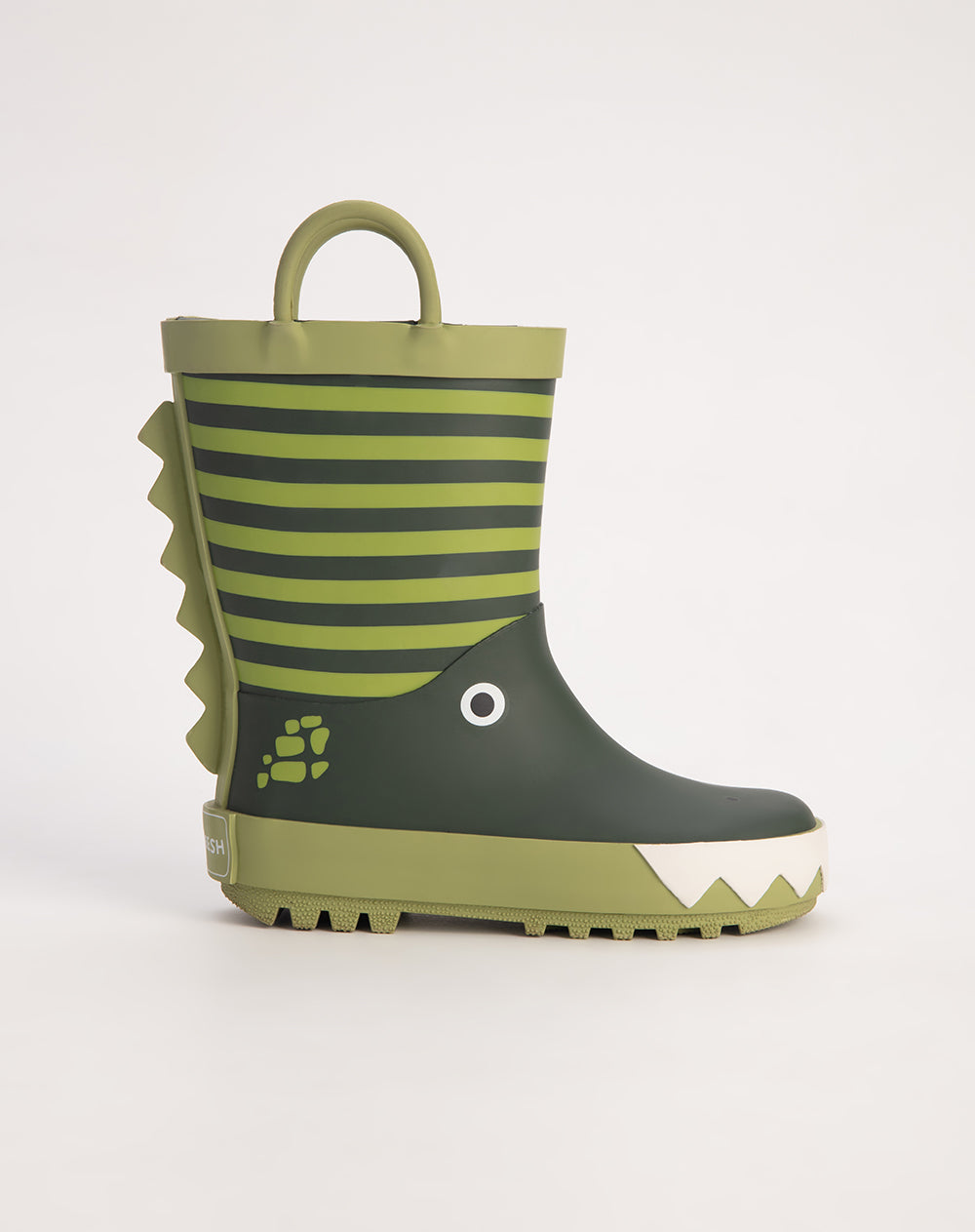 Botas caña baja verde estampado