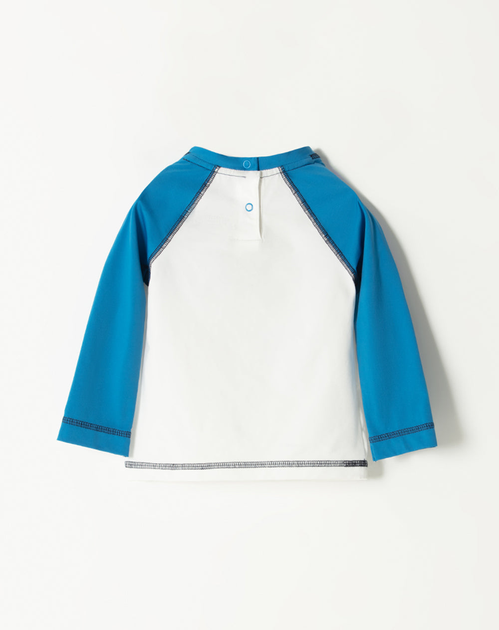 Camiseta fitted fit azul bloques