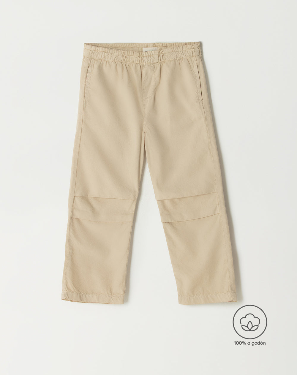 Pantalón regular fit tiro medio en drill arena