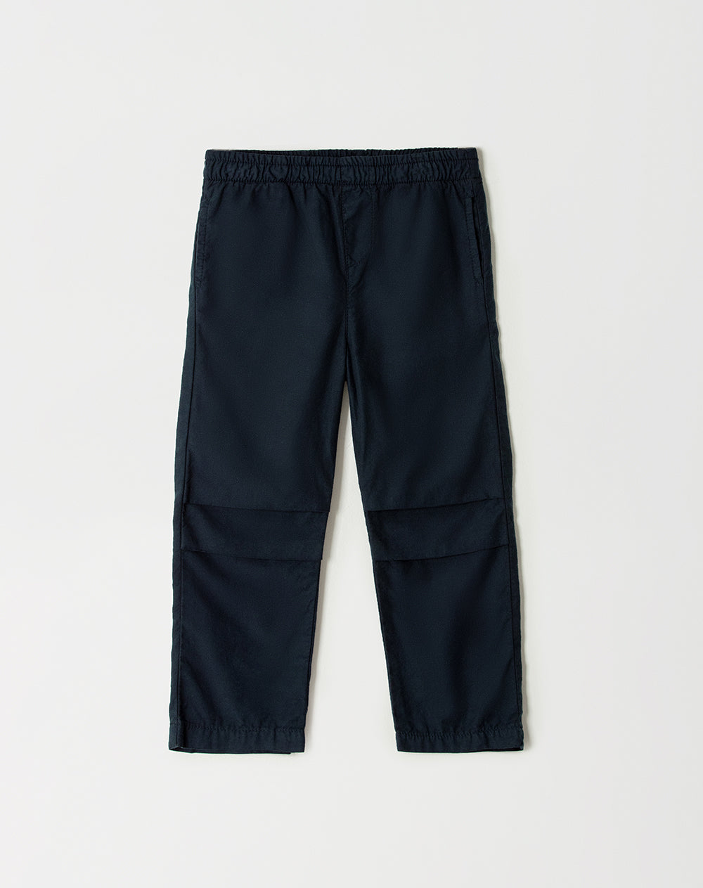 Pantalón regular fit tiro medio en drill azul