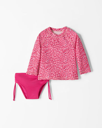 Vestido de baño rosado estampado