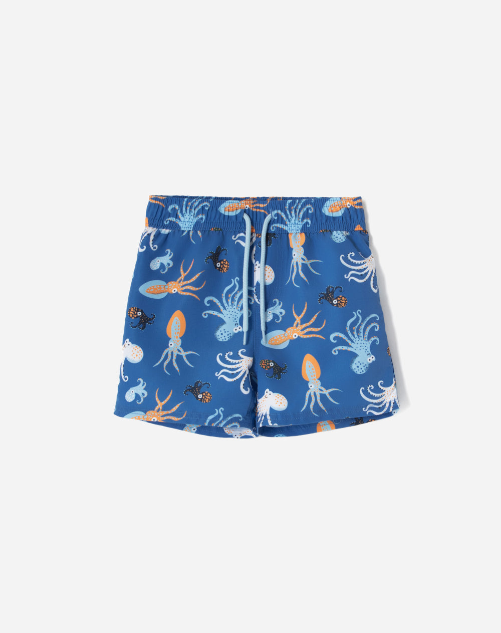 Short pantaloneta azul estampado