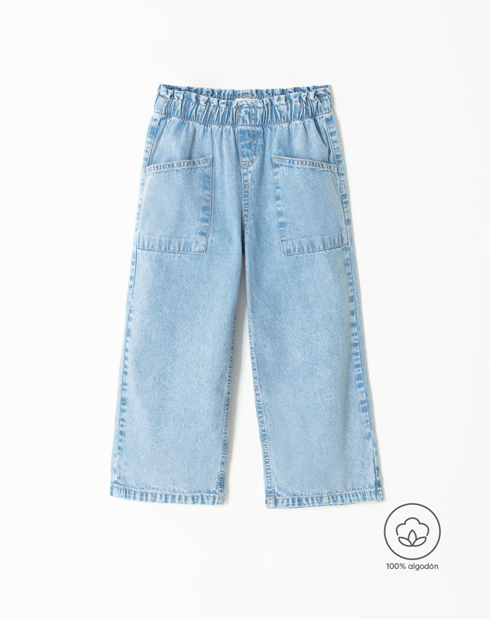Jean flare fit tiro alto indigo medio