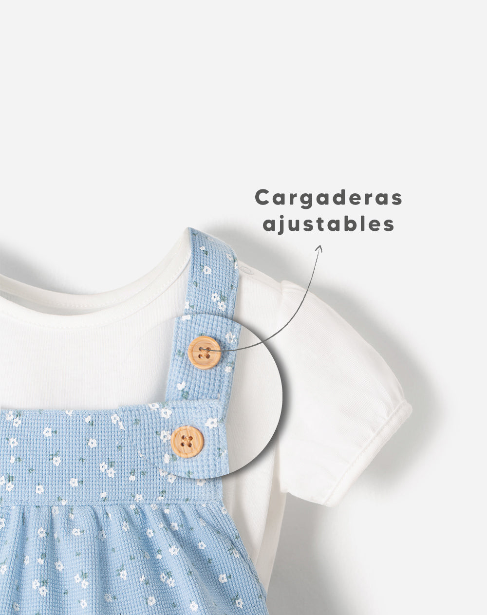 Conjunto camiseta + enterizo algodón bebé niña