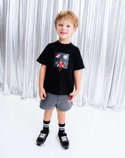 Conjunto camiseta + bermuda algodón niño