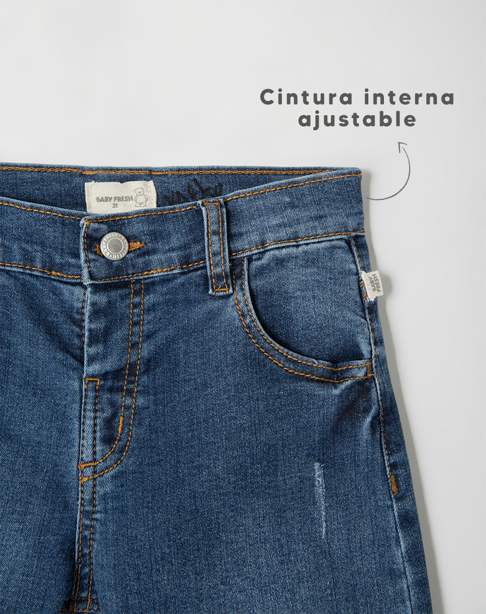 Jean recto tiro medio índigo medio unisex