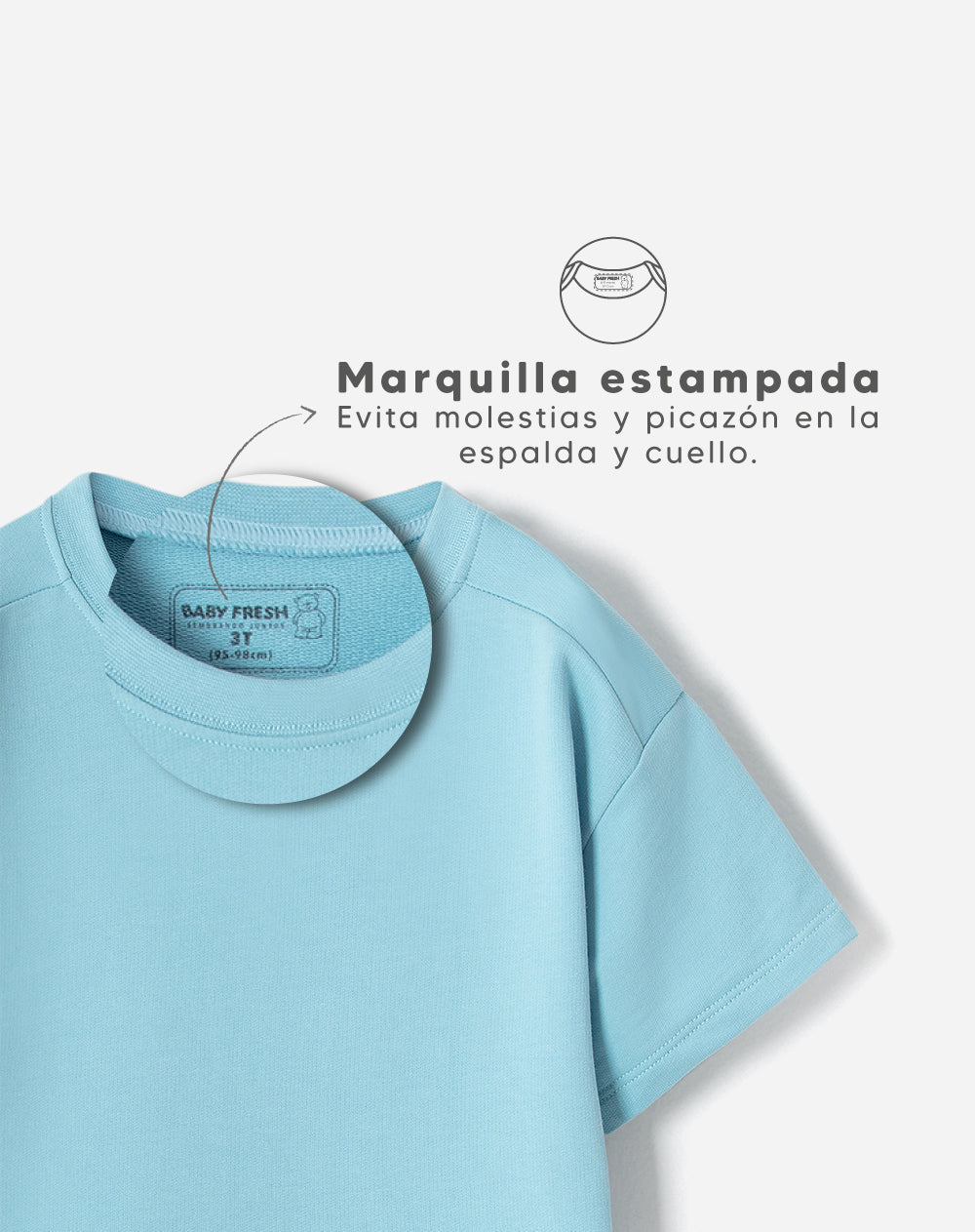 Camiseta oversized fit manga corta azul