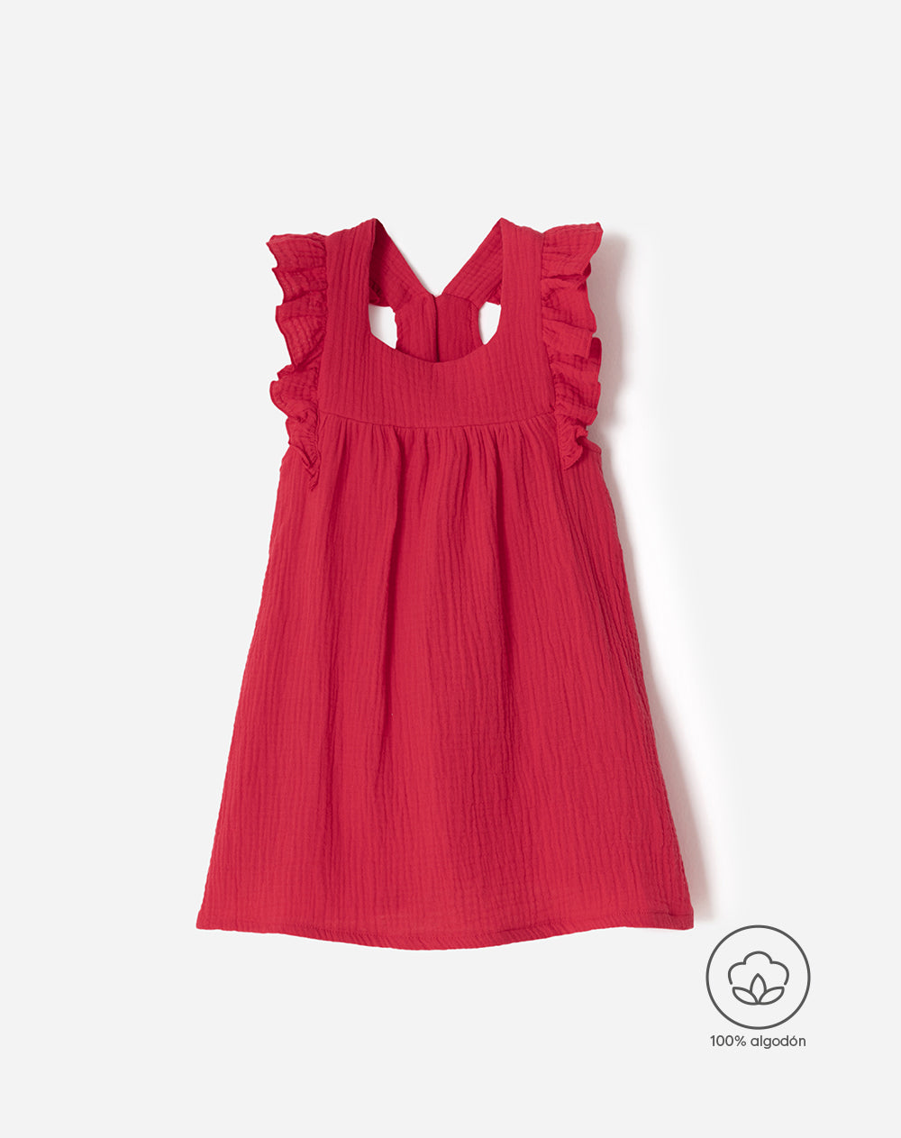 Vestido medio rojo