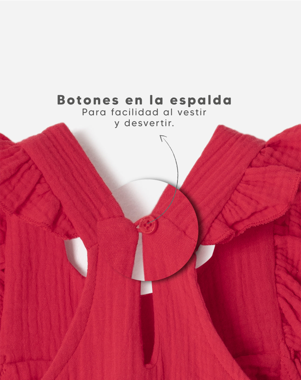 Vestido medio rojo