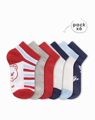 6 pares de medias tobilleras surtido