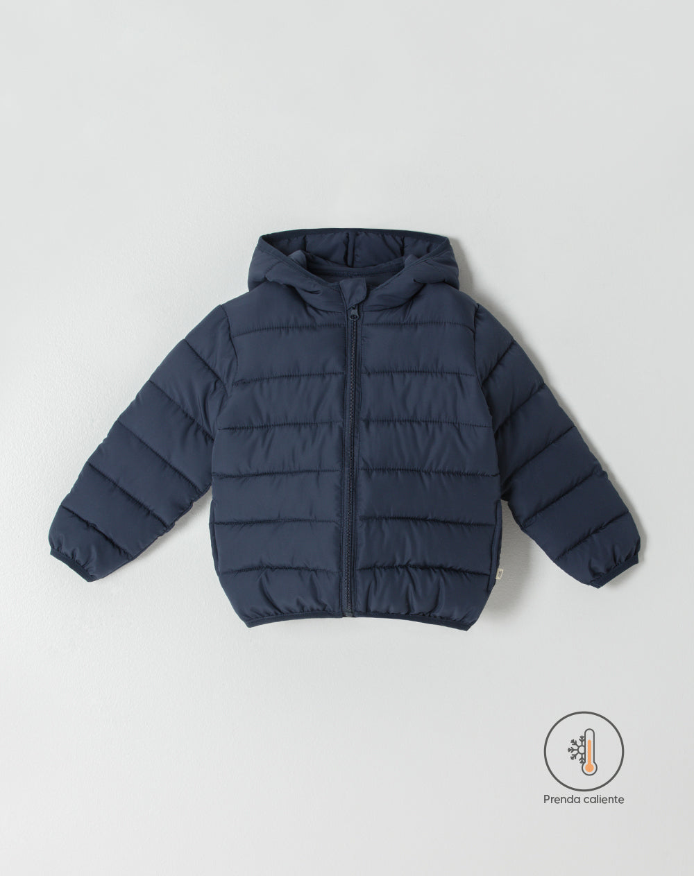 Chaqueta regular fit con capucha azul