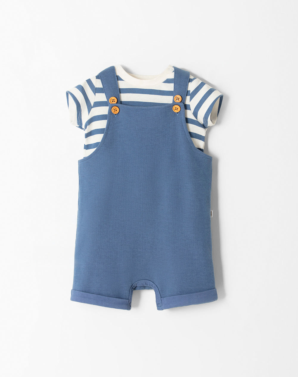 Conjunto bebé niño body + overol corto