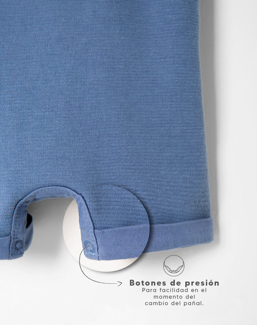Conjunto overol manga corta azul